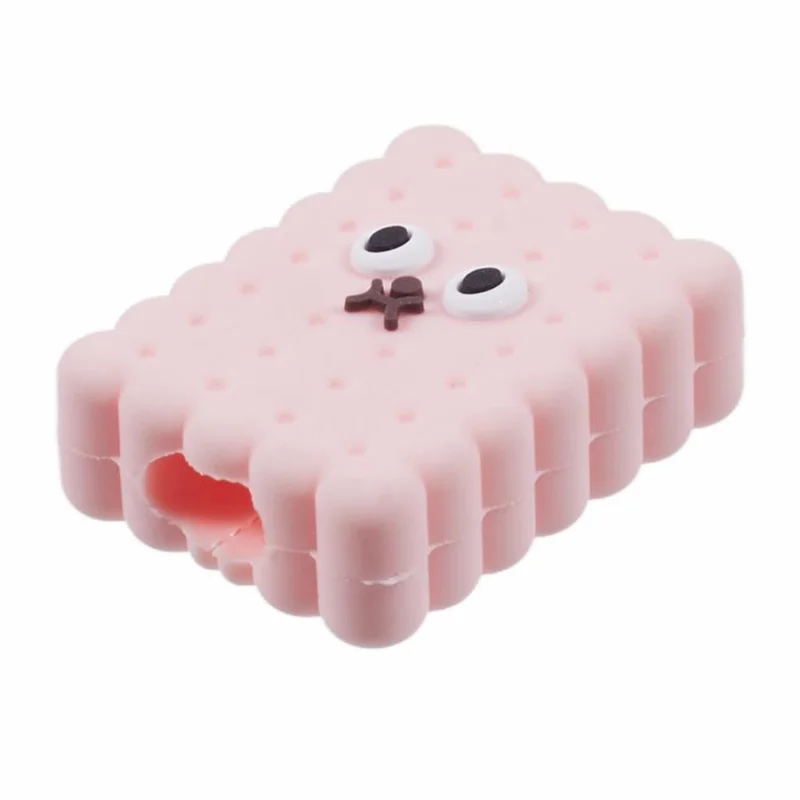 Cartoon Silicone Cable Protector Cord Saver USB Cable Buddies Holder for Smartphone - D