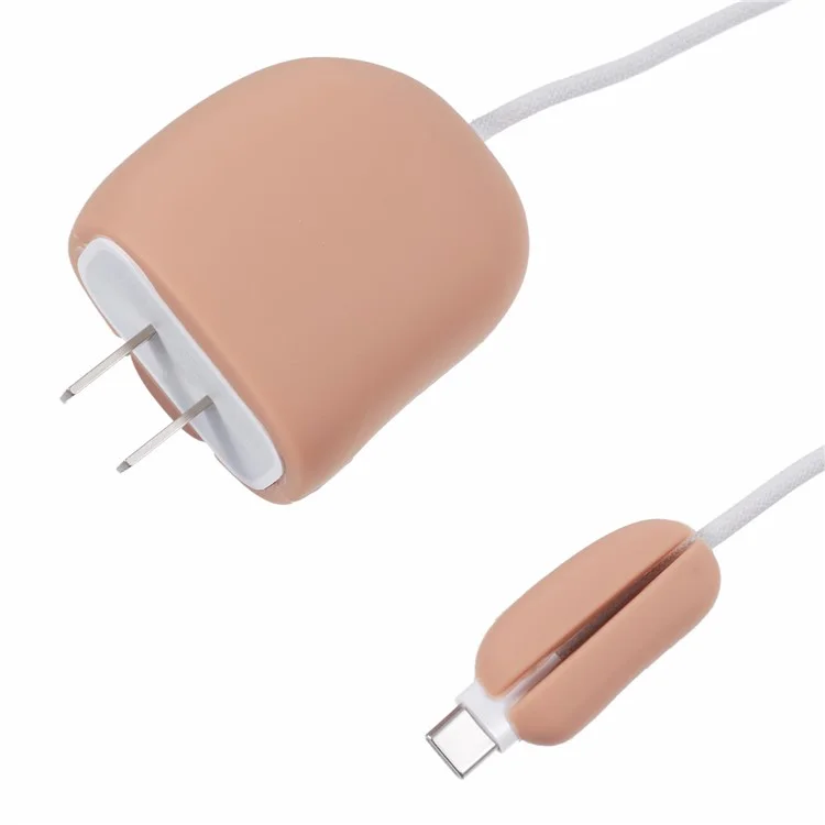 2 штуки / Набор Защитных рукавов для Apple iPhone 18 / 20 Вт Зарядное устройство Чехол + Чехол для защиты кабеля передачи данных Силиконовый чехол