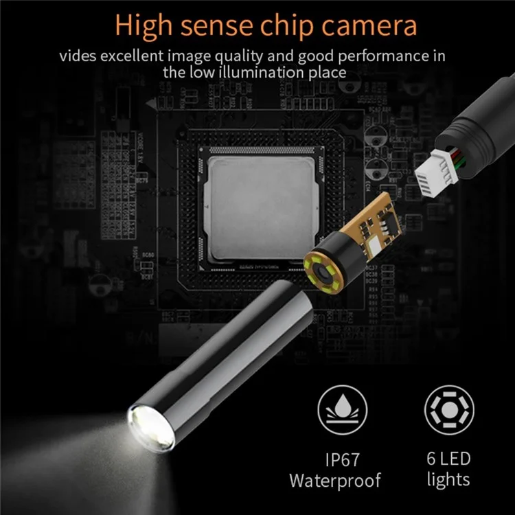 Teslong NTS300 3m Fil 5,5 mm Double Lentilles D'inspection de Tuyau de Boree de 5,0 Pouces Endoscope Industriel