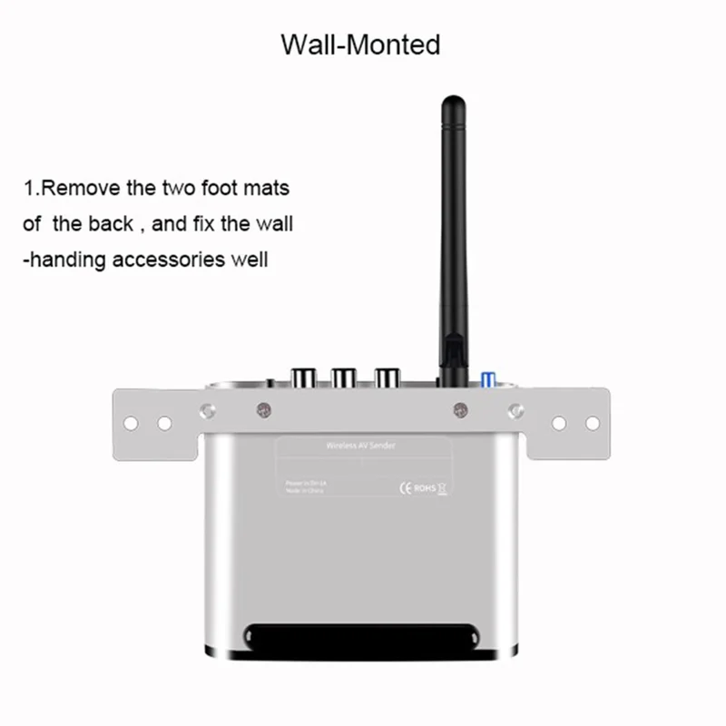 MEASY AV230 300m Range 2.4G Wireless HD Video Transmitter and Receiver with IR Antenna - US Plug