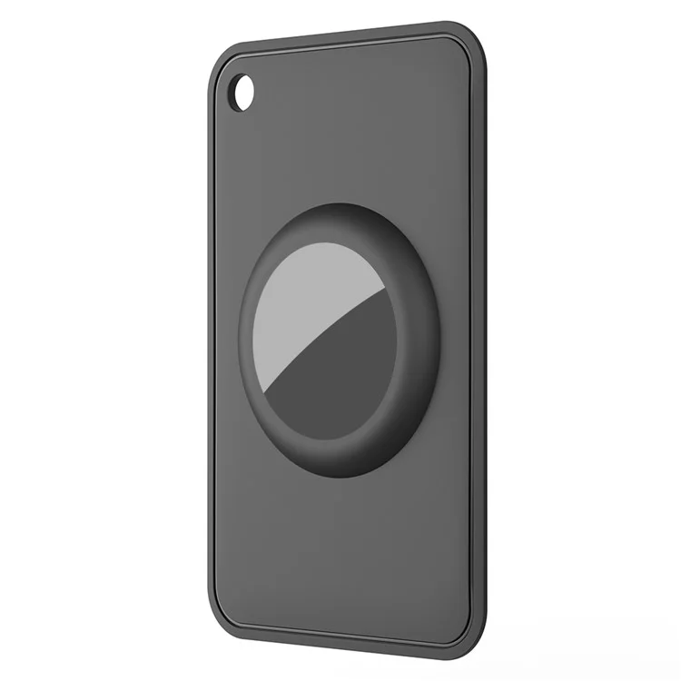 For AirTag Bluetooth-compatible Tracker Wallet Holder Card Slim Card Insert Attachment Anti-Lost - Black