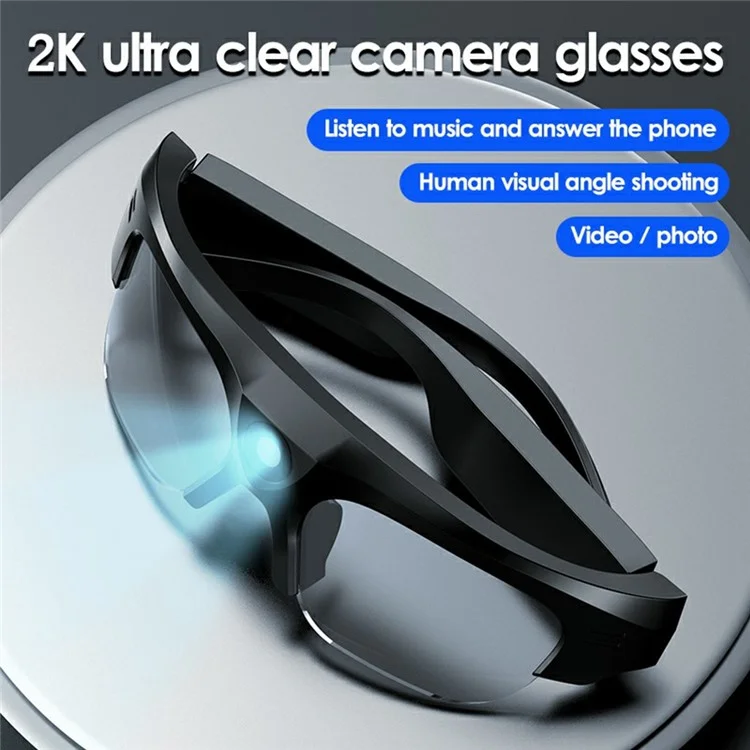 XV16 2K Video Kamera Smart Brille Bluetooth Sporthoerer ohne Speicherkarte (CE-zertifiziert)