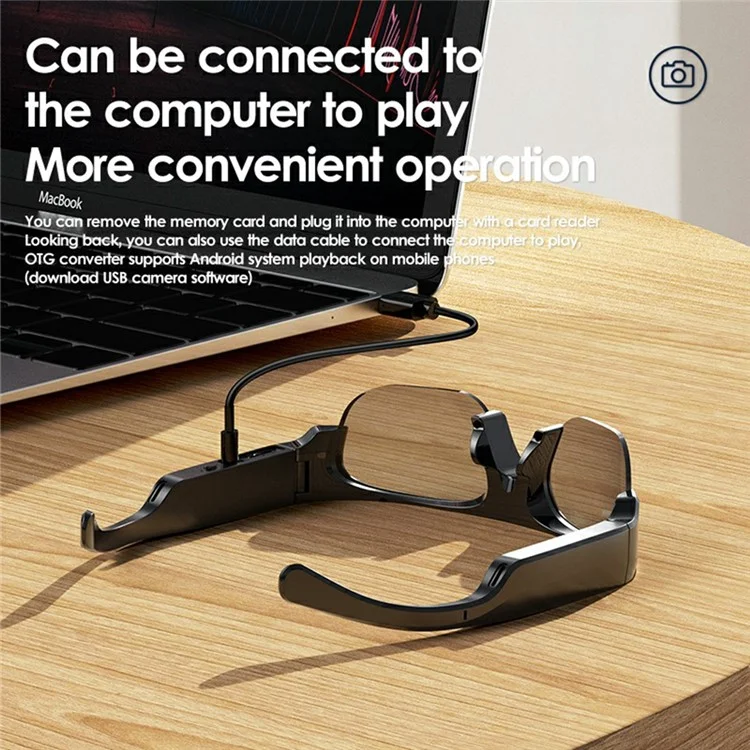 XV16 2K Video Kamera Smart Brille Bluetooth Sporthoerer ohne Speicherkarte (CE-zertifiziert)