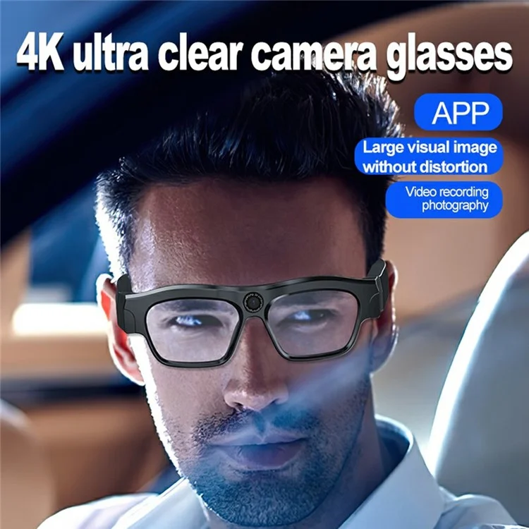 XV18 4K Camera Smart Glasses Bluetooth-compatible Sports Earphone without Memory Card (CE Certified)