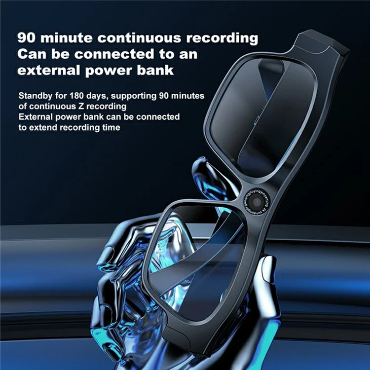 XV18 4K Camera Smart Glasses Bluetooth-compatible Sports Earphone without Memory Card (CE Certified)