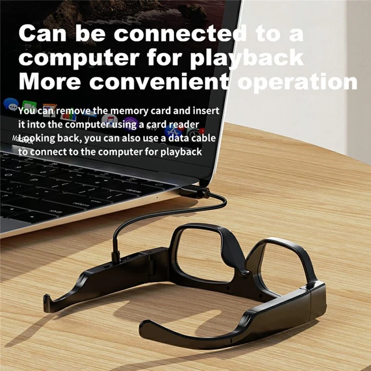 XV18 4K Camera Smart Glasses Bluetooth-compatible Sports Earphone without Memory Card (CE Certified)