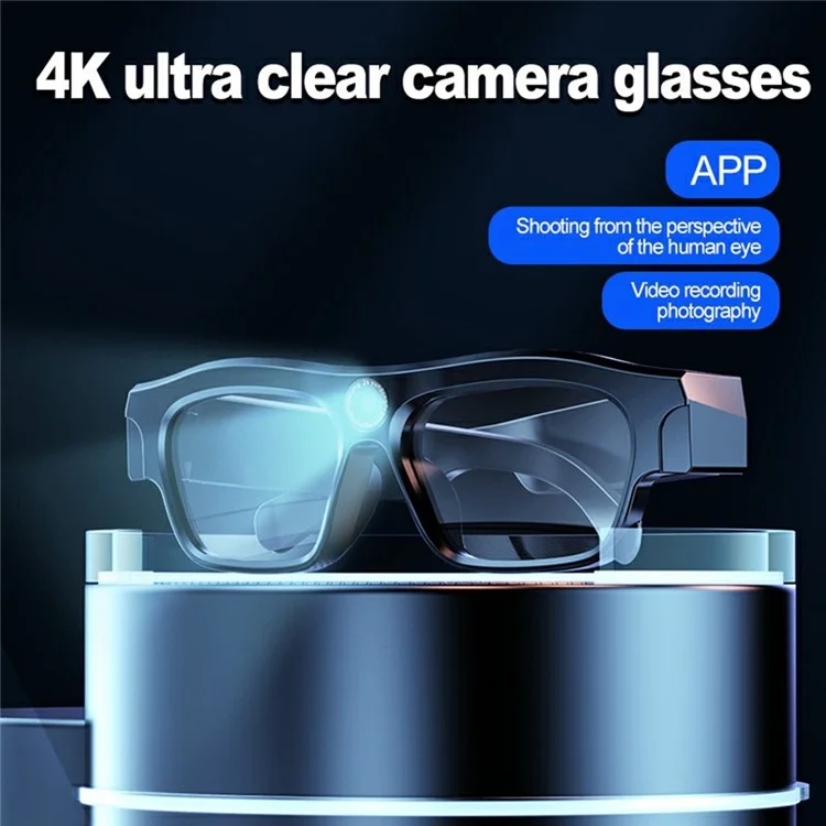 XV18 4K Camera Smart Glasses Bluetooth-compatible Sports Earphone without Memory Card (CE Certified)