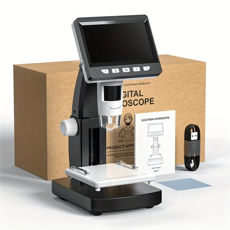 306 2MP Digital Microscope Camera 4.3 inch Screen 1000X Magnification Kids Microscope Video Recorder