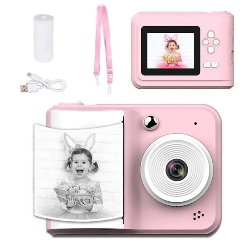 S7 2.4-inch Screen Mini Children HD Instant Camera Portable Photo Printer - Rosa