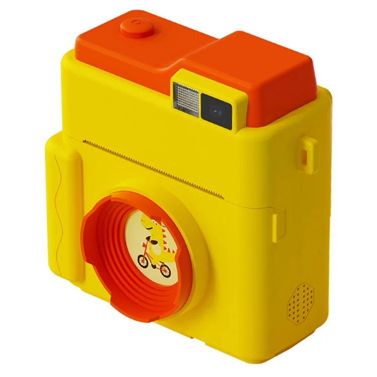 LK002 2,4-дюймовый Экран Детей HD Digital Camera Mini Photo Photo Printer с 32G TF Card + Carder Reader - Желтый