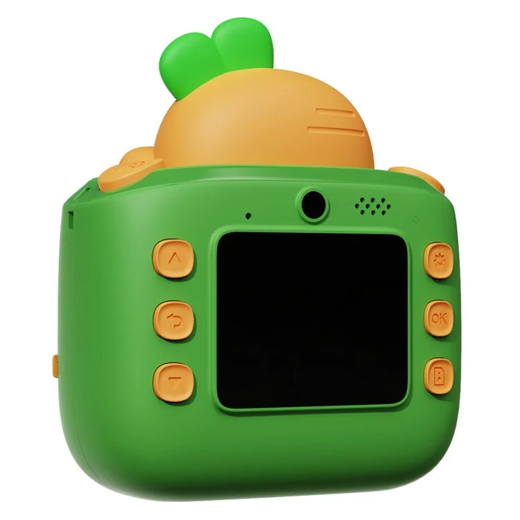 K64 Cute Dual Lens Kids HD Camera da Stampa Istantanea Stampante Per Foto Termiche - Verde
