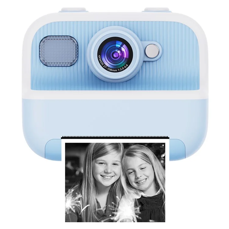 M8 2,4-zoll-ips-bildschirm Dual Lens Kids Drucken Kamera Instant Thermal-fotodrucker - Blau
