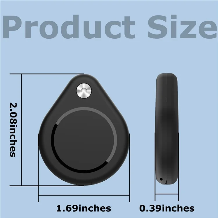 Para la Caja de Rastreador de Airtag Bluetooth Gotas de Agua PC+Metal Water Water Cover Con Película Protectora