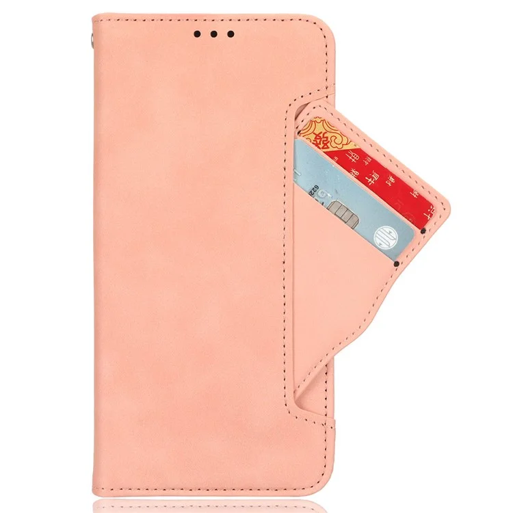 Pour le Couvercle de Portefeuille de Téléphones en Cuir Xreal Beam Pro Avec Des Emplacements de Cartes Multiples - Rose