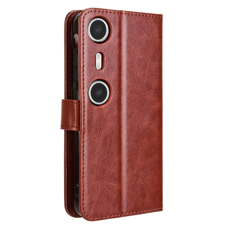 Für XREAL Beam Pro Case Crazy Horse Textur PU Leder Telefon Brieftasche Abdeckung - Braun