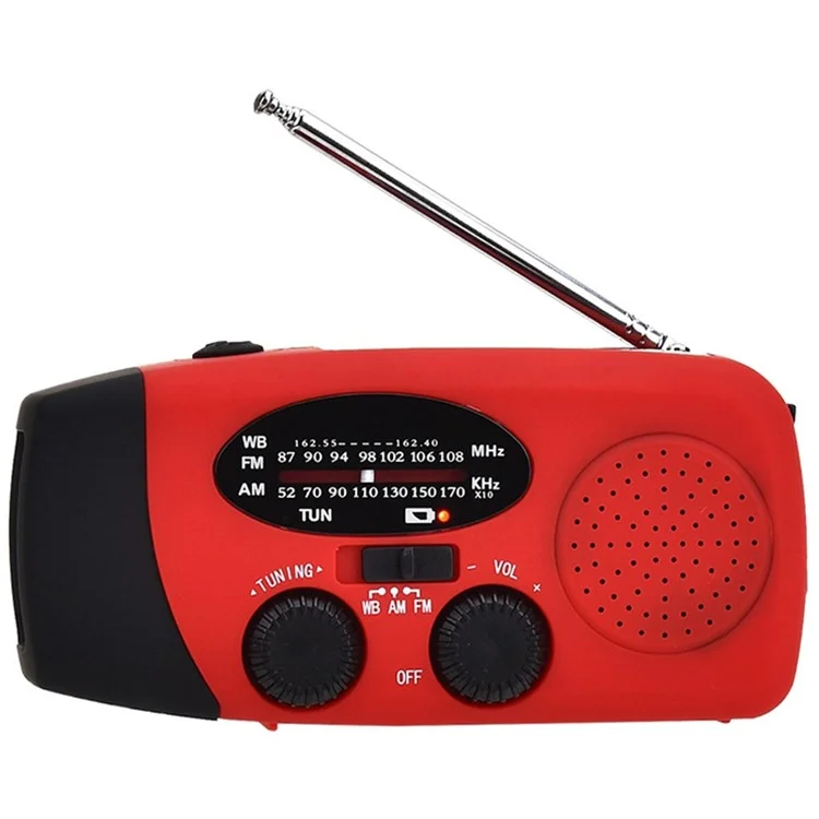 HRD-902 Outdoor Power Power Hand Crank FM / Sono / Flashlight LED Radio WB 2600mah Power Bank