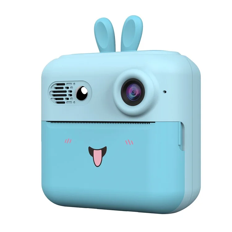 A23 2.4-inch Screen Mini Children HD Digital Camera Portable Instant Photo Printing Machine - Blue