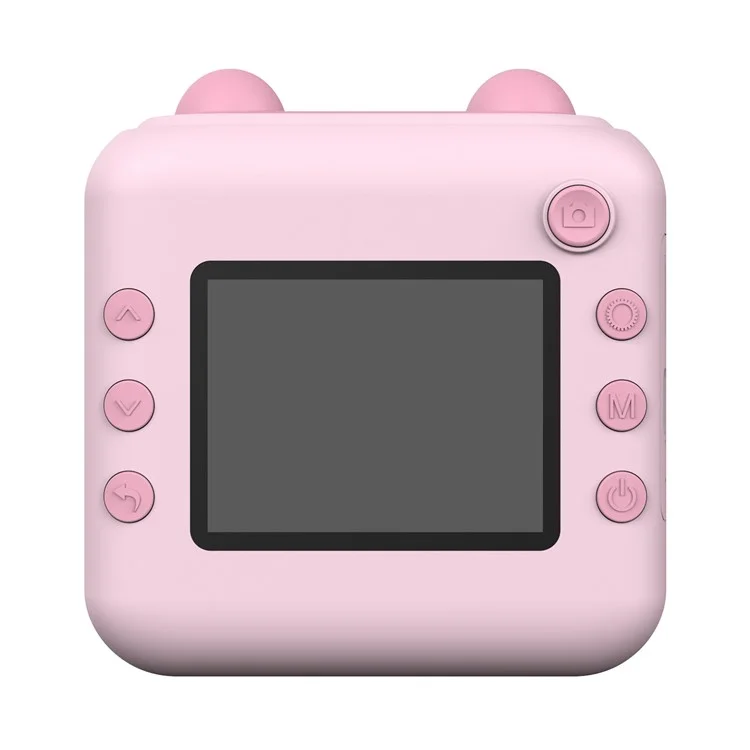 A22 2.4-inch Screen Mini Kids HD Digital Camera Instant Photo Printing Machine - Pink