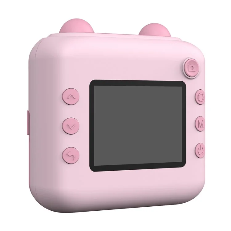A22 2.4-inch Screen Mini Kids HD Digital Camera Instant Photo Printing Machine - Pink