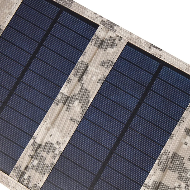 SPB6Z Foldable 6 Solar Panel Charger 12W 5V Portable Solar Charger for Outdoor Hiking Camping - Camouflage