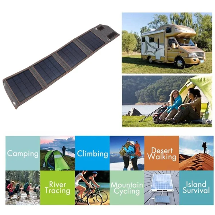 FSC-8W Faltbar 4 Solarpanel 8W Solar Cell Charger Mobile Power Bank Für Camping-wandern