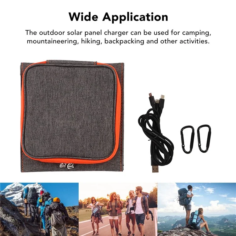 FSC-10W Faltbar 3 Solarpanel 10W Solar Cell Charger Mobile Power Bank Für Camping-wandern