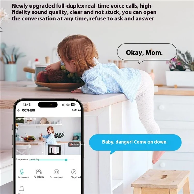 ZOSI C688 Night Vision AI Camera 2.4G Wifi / Bluetooth-compatible H.265 2MP HD Surveillance Camera (Without Memory) - US Plug
