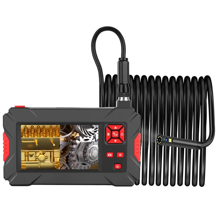 P30 5m Rigid Cord Endoscope Camera HD Borescope with 8+1 Adjustable LED Lights Inspection Camera for Car