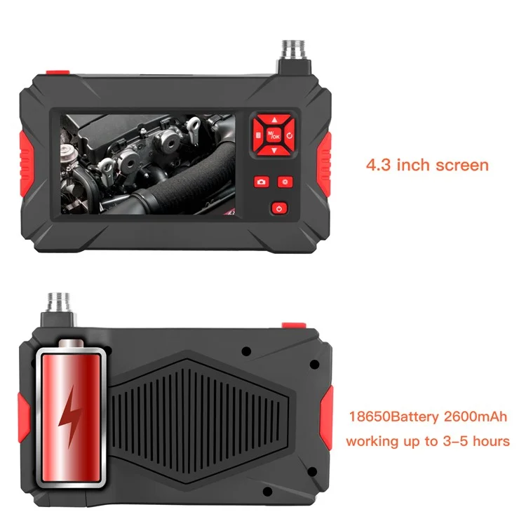 P30 2m Rigid Cord Endoscope Camera HD Borescope with 8+1 Adjustable LED Lights Inspection Camera for Car