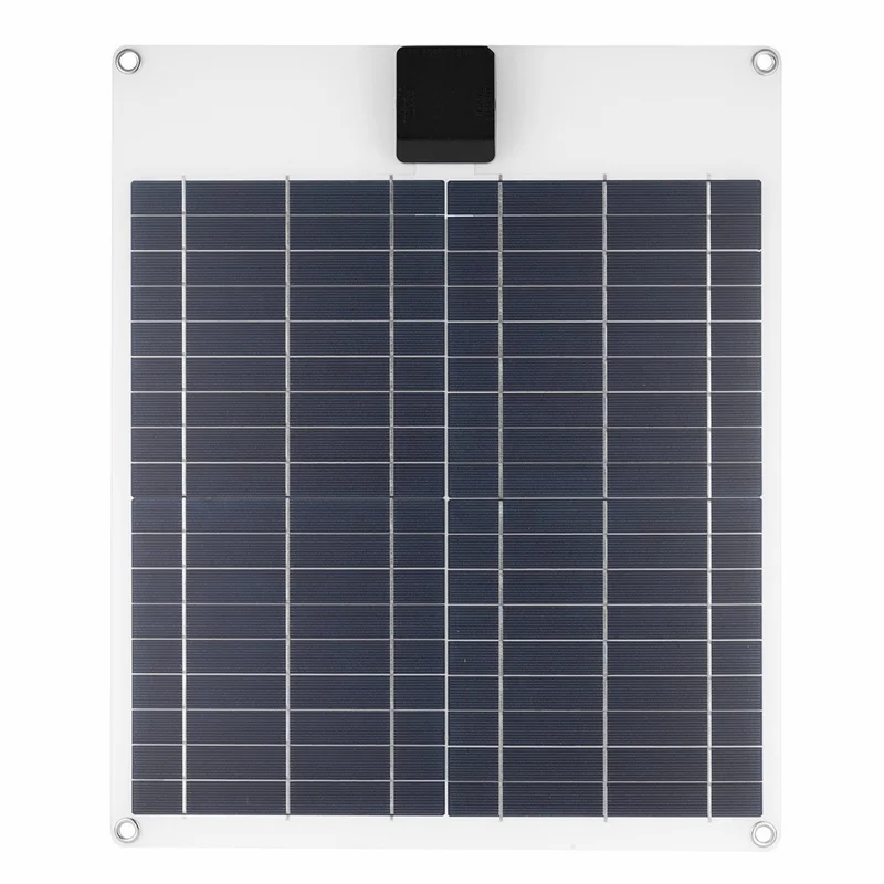 GKP415 18W 5V Polykrystallinsk Silicium Solcellepanel Oplader med Dobbelt USB-udgang og Controller til Telefon udendørs - Hvid