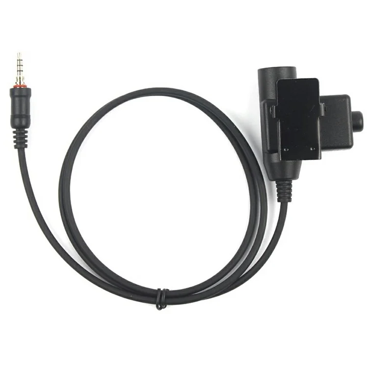 For Yaesu Vertex VX-6R / VX-7R / VX-120 / VX-127 HD01 Two Way Radio 7.1mm Headset Walkie Talkie Headphone with U94 PTT Adapter - Black