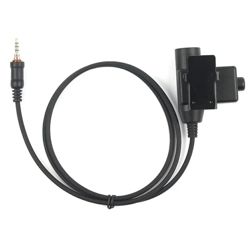 For Yaesu Vertex VX-6R / VX-7R / VX-120 / VX-127 HD01 Two Way Radio 7.1mm Headset Walkie Talkie Headphone with U94 PTT Adapter - Brown