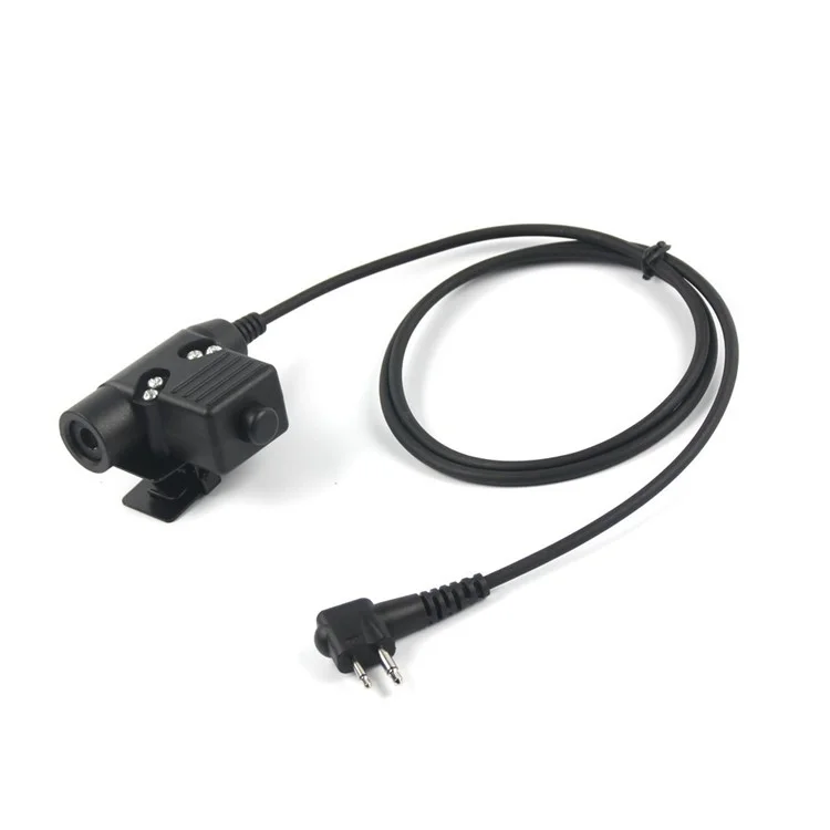 Для Motorola GP88 / GP2000 HD01 Bowman Elite II Walkie Talkie 7,1 мм Гарнитура с Адаптером U94 PTT - Коричневый