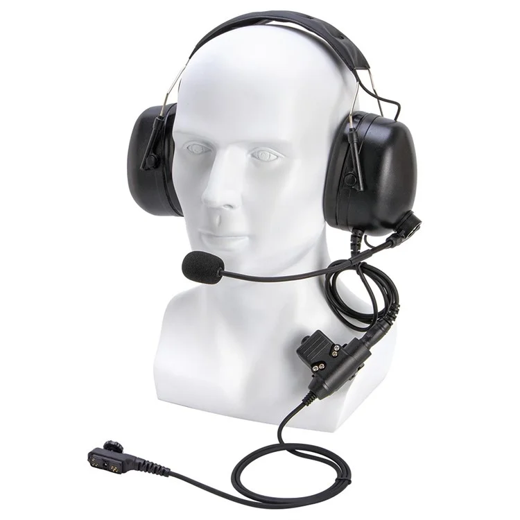 Für Hytera PD708 / PD752 / PD752G / PD780 / PD780G Aviation Pilot Kopfhörer Zwei -wege -radio -headset Mit U94 PTT -adapter