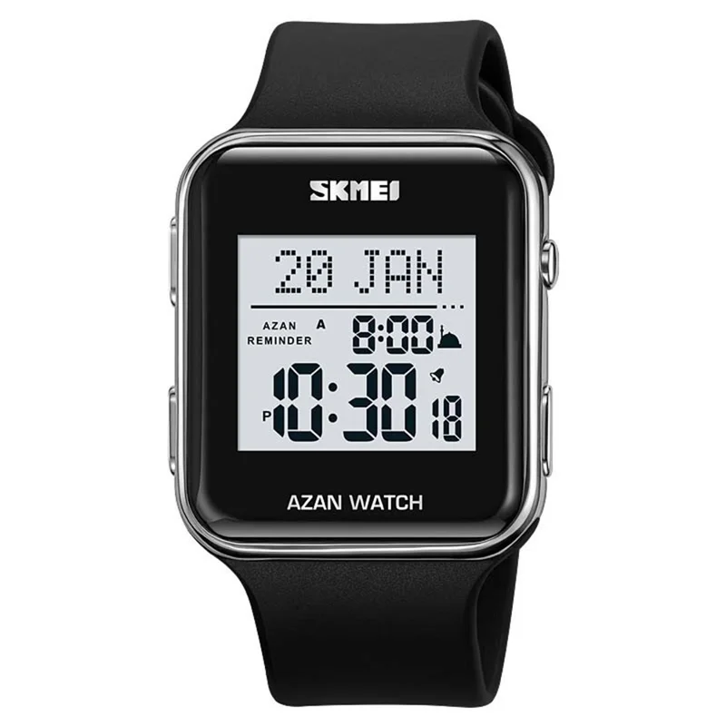 SKMEI 2211 Square Digital Watch Date Time Display Waterproof Sports Electronic Watch - Silver