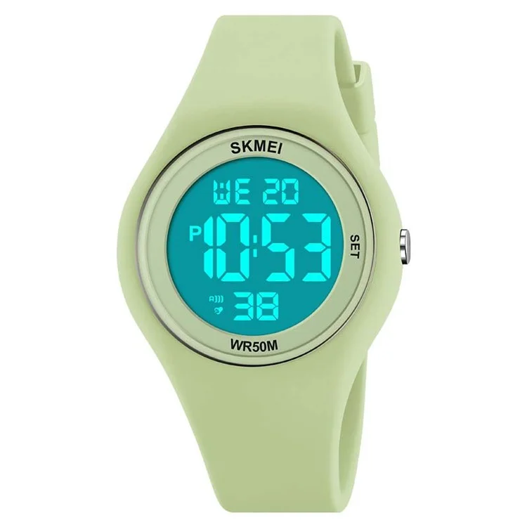 SKMEI 2317 Fashion Student Luminous Digital Watch All-Match Electronic Wrist Watch - Light Green