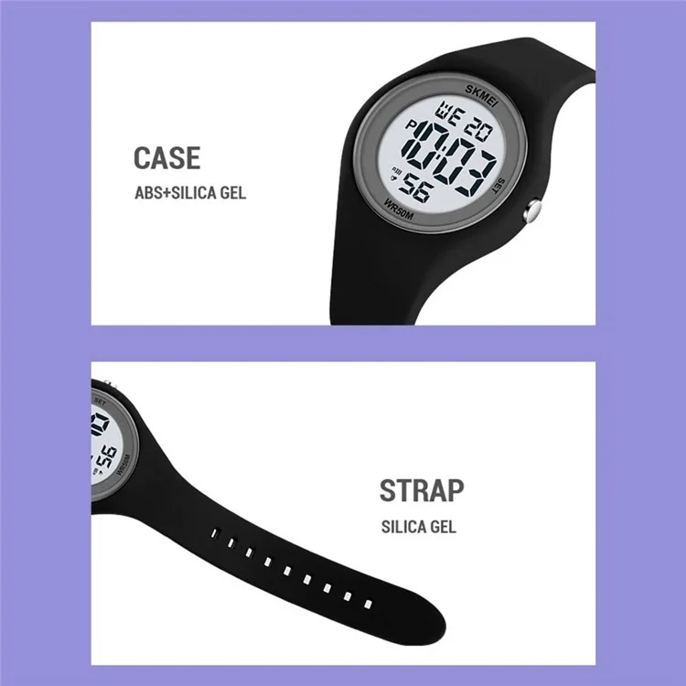 SKMEI 2317 Fashion Student Luminous Digital Watch All-Match Electronic Wrist Watch - Light Green