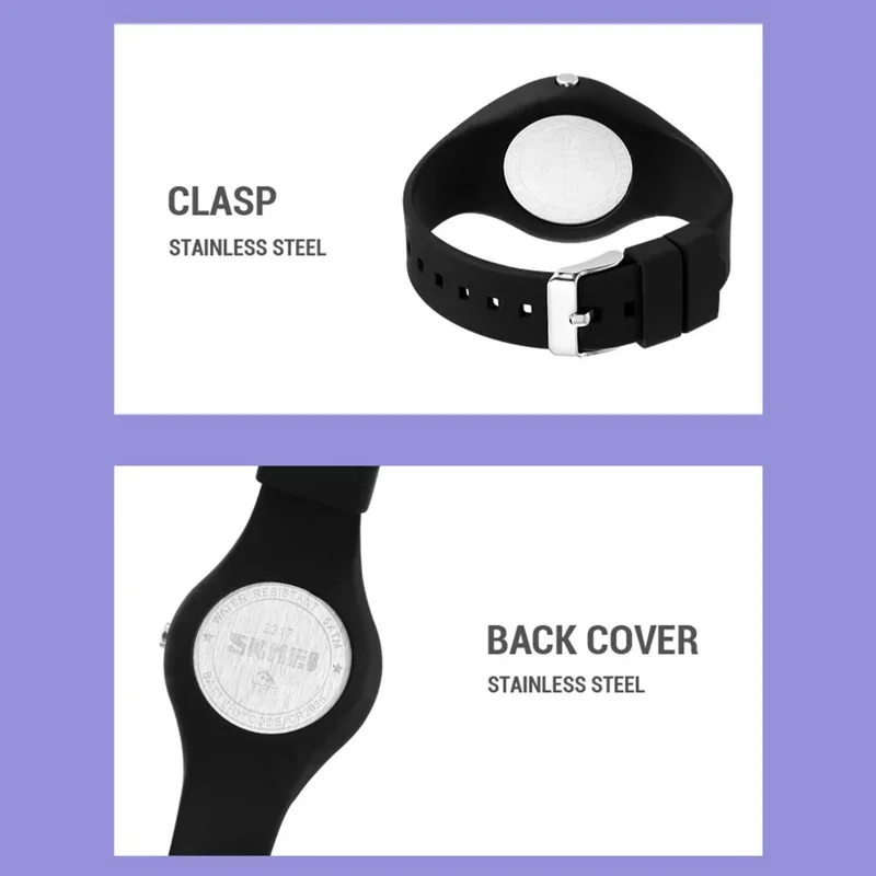 SKMEI 2317 Fashion Student Luminous Digital Watch All-match Electronic Wrist Watch - White