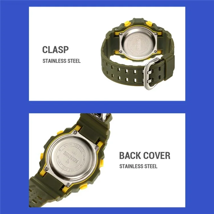 SKMEI 2288 Teenager Luminous Digital Watch Outdoor Sports Electronic Wrist Watch - Baby Blue