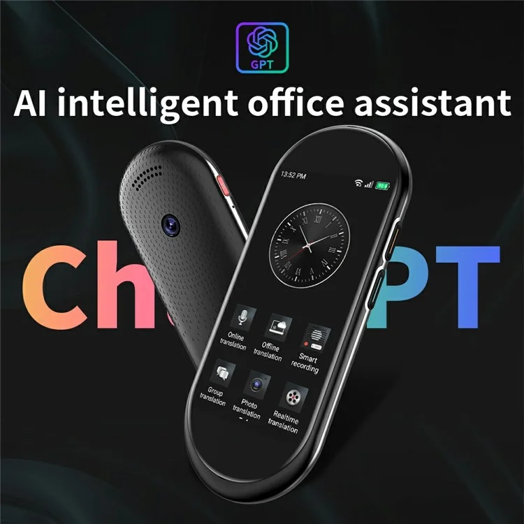 A10 GPT Translator de Voz Para Viajes Soporte de Traductor Simultáneo 4G SIM Tarjeta Global Traducción Fuera de Línea