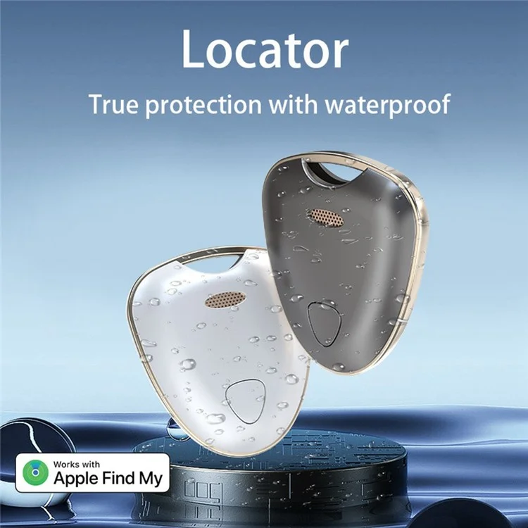 Tracker Bluetooth senza fili intelligente F4 Find My Waterproof per bagagli, portafogli e chiavi - Nero
