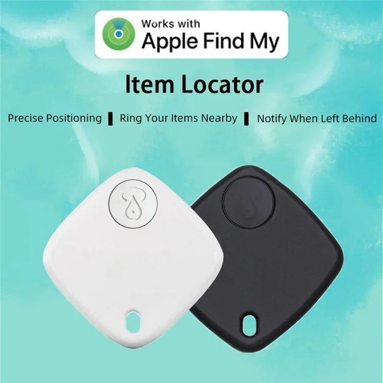 Etiqueta inteligente Sualio F2 Find My Wireless - Rastreador de equipaje Bluetooth, localizador de llaves y billetera - Negro
