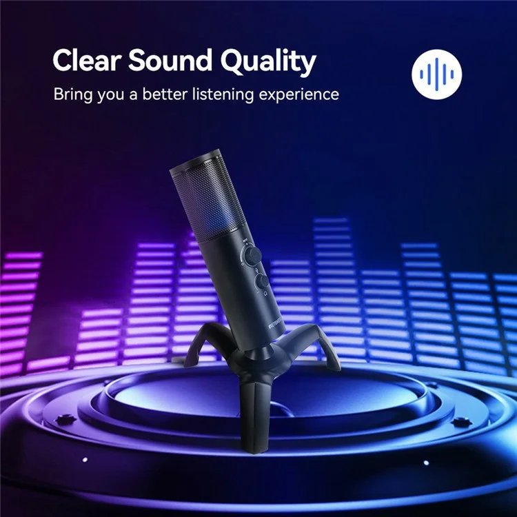 RETEKESS TG101 Live Streaming Wireless RGB Microphone for Gaming, Online Conference