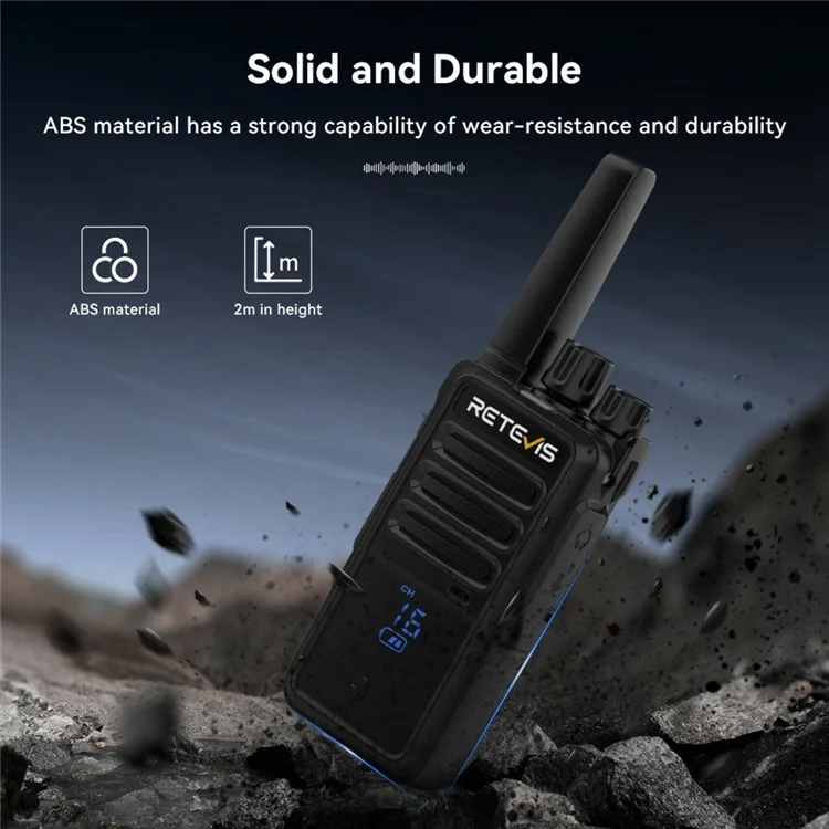 RETEVIS RT668H 2ER Outdoor Walkie-Talkies Zwei-Wege-Funkgerät mit verdecktem Bildschirm / EU 16 Kanäle