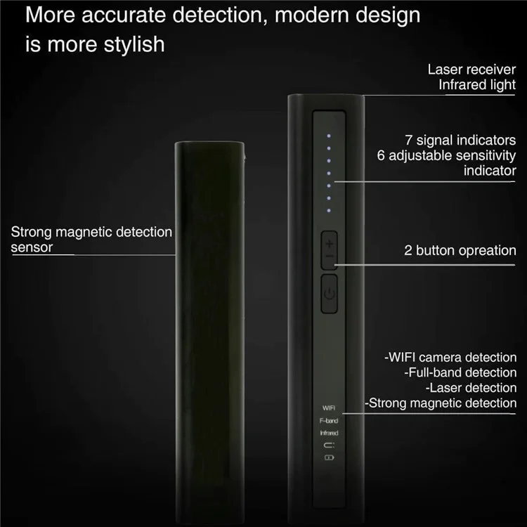 D13 Anti-Peep Camera Smart Detector Portable Rechargeable High-Precision Signal Detector