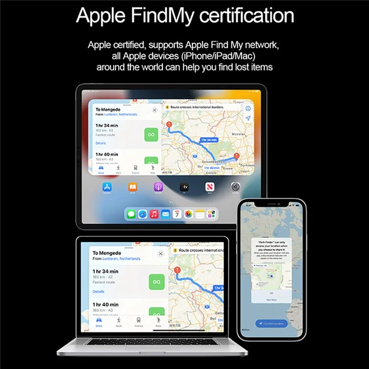TAG005 Find My Network Wireless Pet Kids Key Luggage Finder iOS Devices Smart Tracking Locator - Bianco