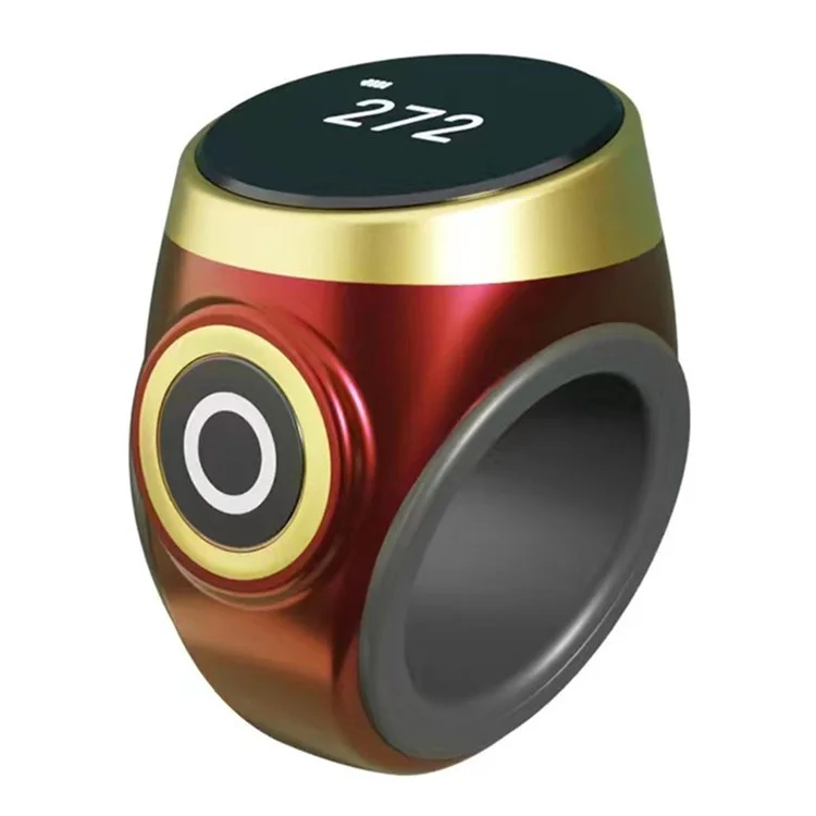 S9 Waterproof Finger Ring Digital Counter Luminous Electronic Smart Ring Tally Counter - Red