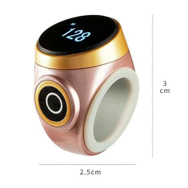 S9 Waterproof Finger Ring Digital Counter Luminous Electronic Smart Ring Tally Counter - Blackish Green