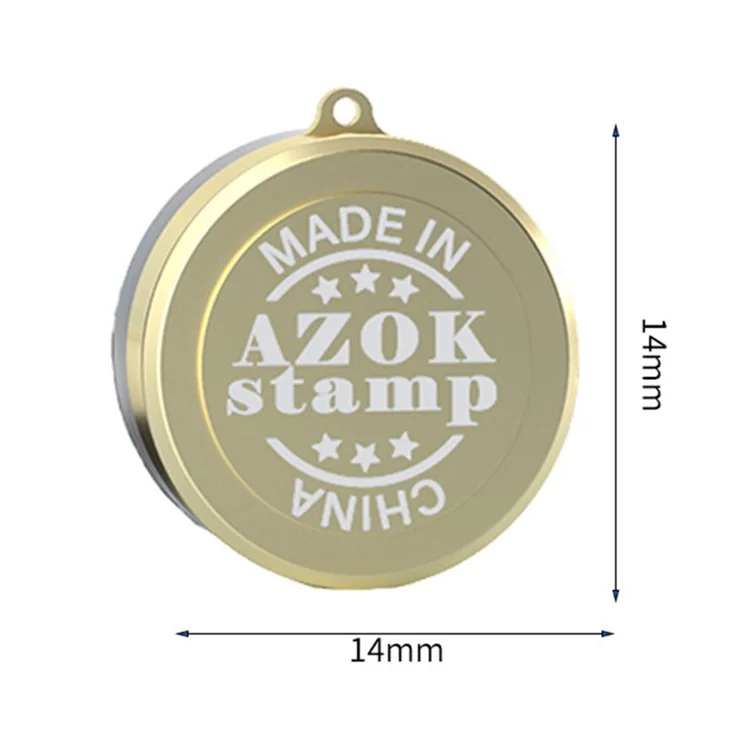 Azok Stamp Bluetooth Tracker da 80 db Beep Sound Global Item Localator Works With Apple Find My - Oro