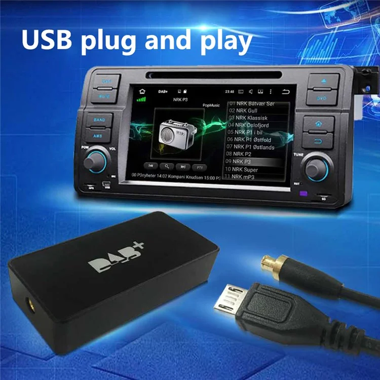 box5 DAB+ Digital Audio Broadcasting Receiver Box for Android 5.1 and Above Car DVD System